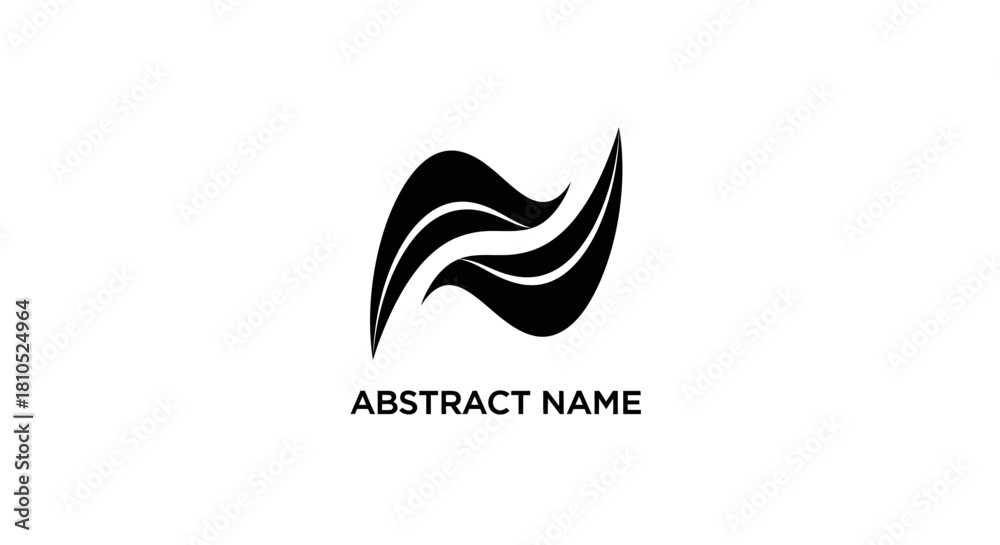 Fototapeta premium Black and White Minimalist Logo Collection