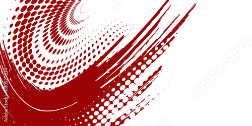 Straight red ink vector lines pack. Bloody color long and round hand-drawn brushstroke text highlights, frames, circles. Asian calligraphy brushstroke set.