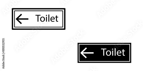  icon directions to toilet icon vector