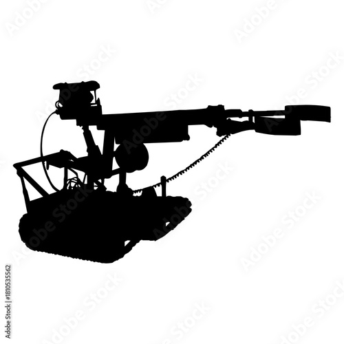 Robotic machine silhouette