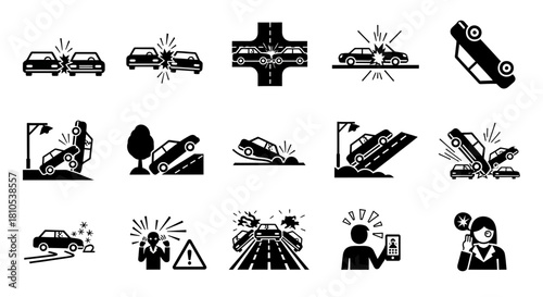 Car Accident Icons