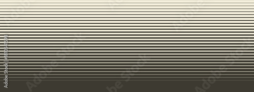 Retro linear halftone gradation texture. Fading thick to thin line gradient pattern. Parallel repeating stripe transition background. Vector horizontal strip wallpaper for overlay, print, Vector