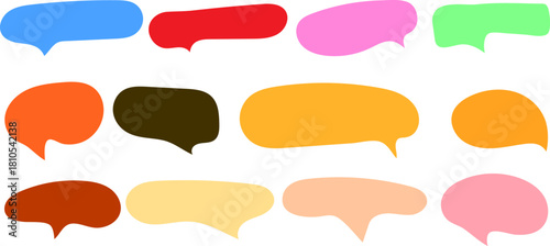 Colorful diverse speech bubbles for communication and dialogue