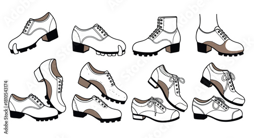 Women's footwear collection outline style