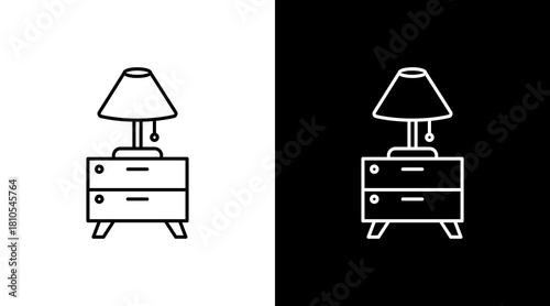 Lamp White Icon Set Design