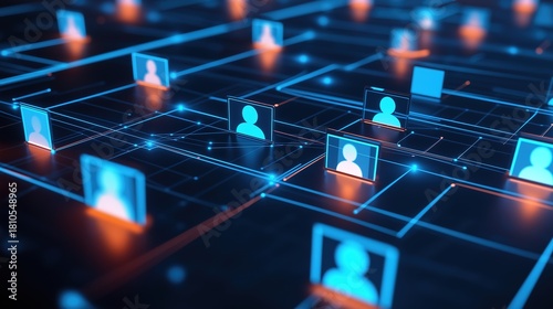 corporate social media background, job search, hiring professional IT technology