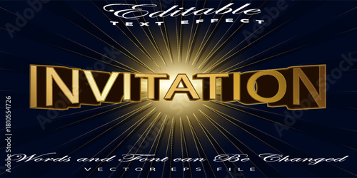 Set of Elegant Gold Colored Metal Chrome alphabet font. Typography classic style golden font set for logo, Poster, Invitation. vector illustration - Vector