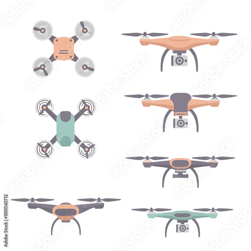 Drone Set with Various FPV and Camera Drone Models