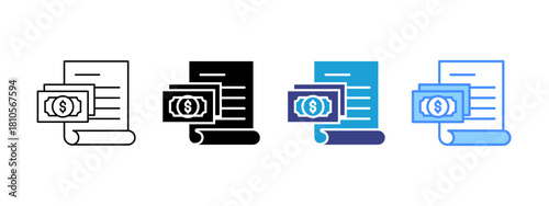 Fee icon set multiple style collection