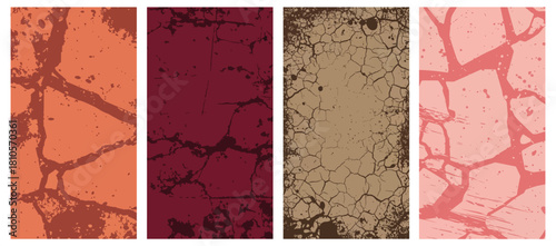 set of four abstract grunge background vector wallpaper