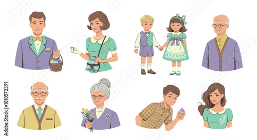 Family portrait of older and younger generations