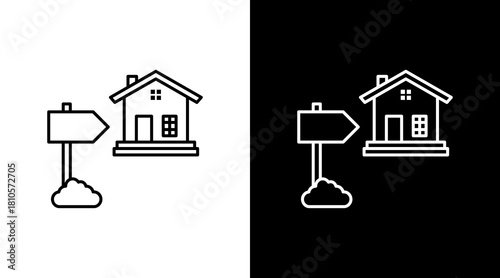 For Sale White Icon Set Design