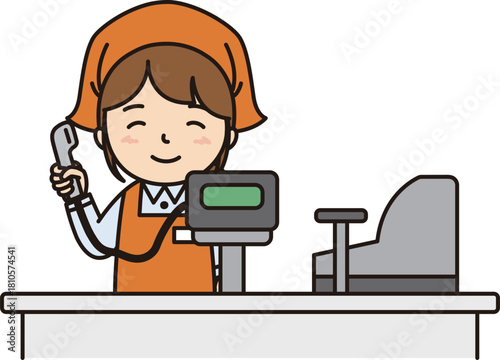 スーパーのレジ