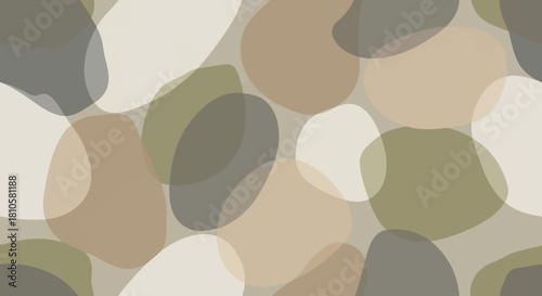 Abstract organic shapes in muted earth-tone color palette creating a