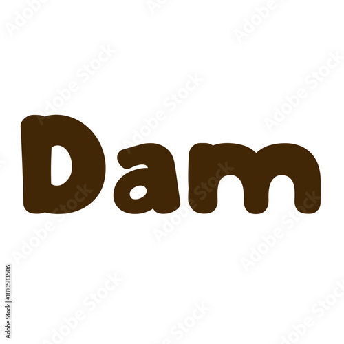 Dekameter unit illustration featuring bold rounded text style, useful for conversion charts, measurement worksheets, educational posters, and classroom resources teaching metric system basics.