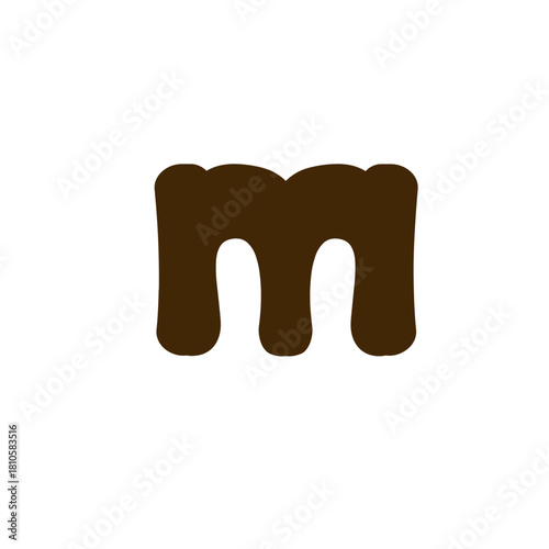 Simple meter unit illustration with thick rounded letters, perfect for classroom measurement resources, educational posters, worksheets, and visual aids introducing basic metrn (Panjang, Berat, Waktu)