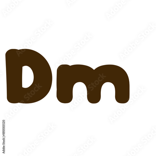 Bold decimeter unit lettering designed for educational measurement materials, suitable for school worksheets, charts, posters, and teaching tools focused on metric system understanding.Berat, Waktu)