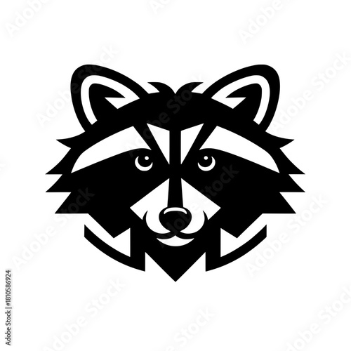Raccoon Head Logo - Clever and Wild Mascot
