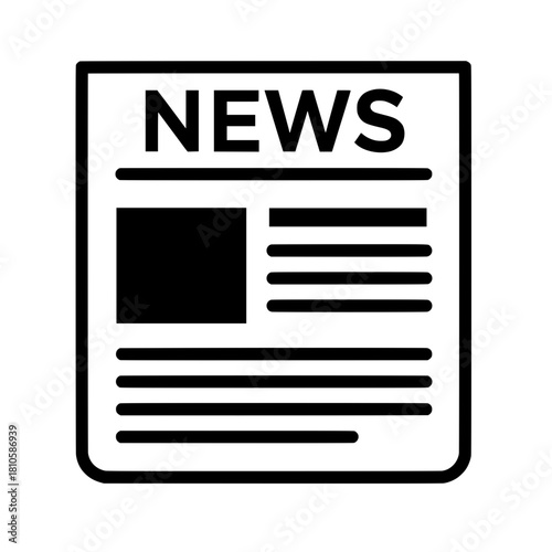 Newspaper and News Icon - Symbol of Information and Journalism