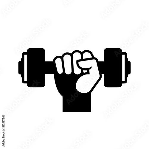 Hand Gripping Dumbbell Fitness Exercise