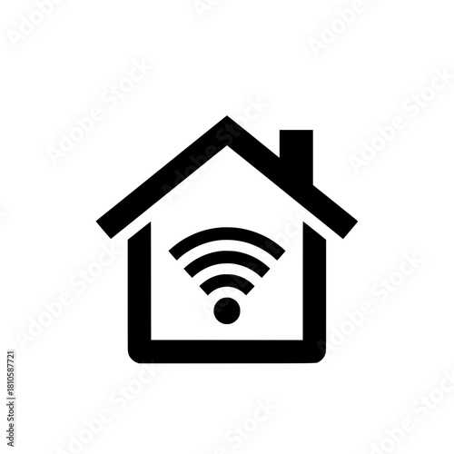 Symbol of Home Internet, Fast Network, and Digital Connection