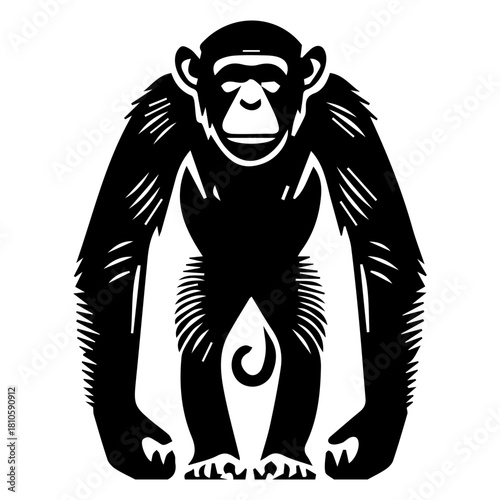 Stylized Primate Graphic