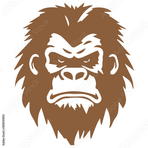 Frowning Gorilla Face