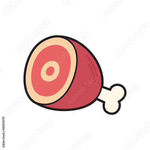 meat illustration. Suitable for food illustrations, humor magazines, restaurant menus, and culinary websites