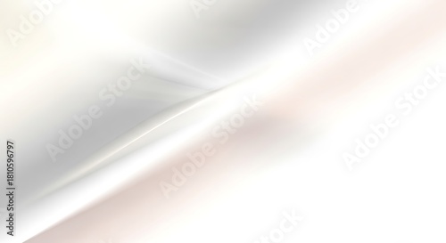 Abstract white background with smooth, blurred lines and soft light effect