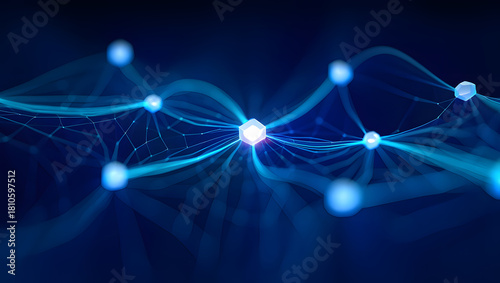 Glowing abstract blue light background design