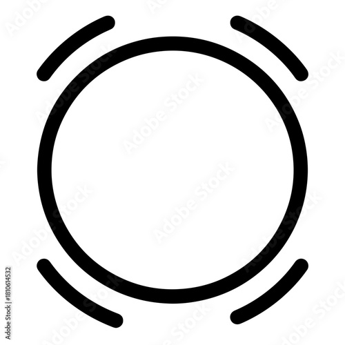 Circular orbit ring stroke dynamic movement inspired symbol modern minimalist vector abstract art
