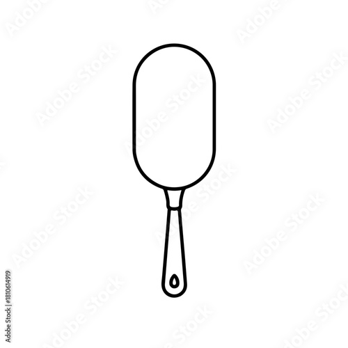 Hand mirror vector illustration showing classic personal grooming accessory used for beauty routines, cosmetic application, and daily self-care activities