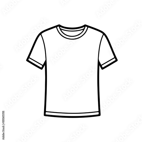 Short-sleeve shirt front-back variation vector, minimal apparel linework ideal for garment mockups or clothing design references