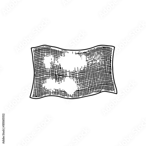 Household cleaning sponge vector for kitchen hygiene, dishwashing product branding, domestic sanitation and home care promotions