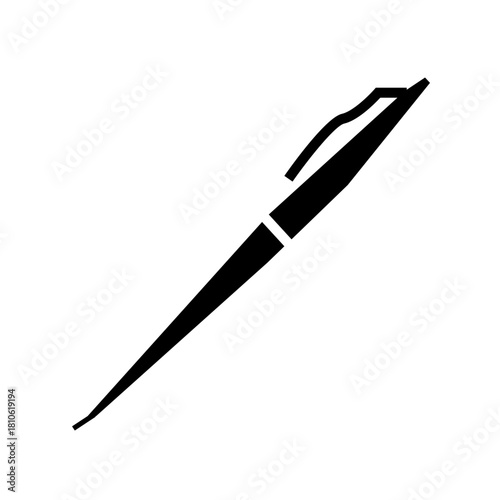 black pen vector illustration glyph icon