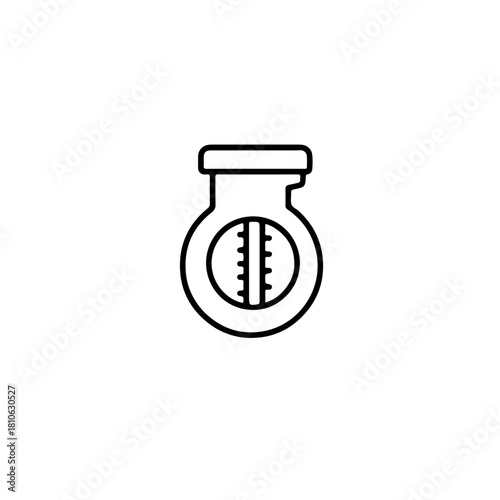 Mechanical gauge pressure meter vector symbol representing measurement accuracy and precision monitoring instrument