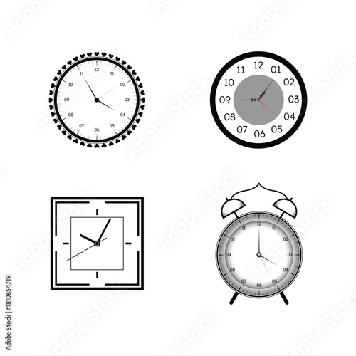 Minimal Alarm Clock Icon Design and Clean Vector Style