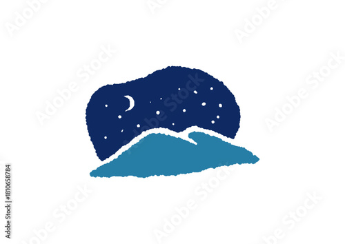 山と夜空