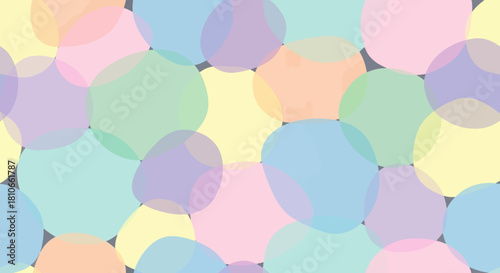 Abstract pastel-colored circles overlapping creating soothing visual