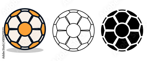 Flat vector illustration of a football