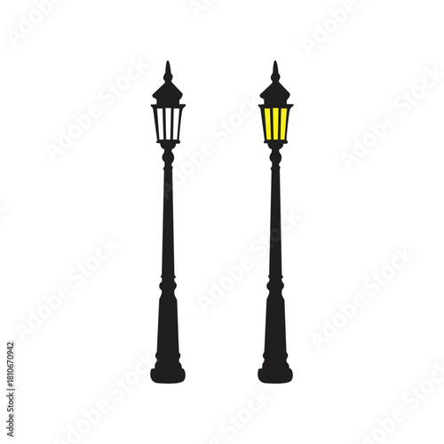  Street Lamp Post Vector Illustration