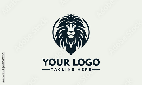 Majestic lion head vector logo illustration for powerful business branding and identity design