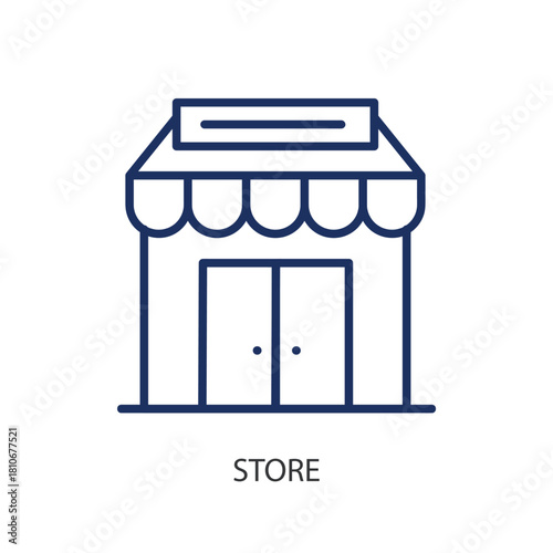 Store thin line icons. Original vector illustration.