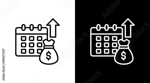 Fiscal White Icon Set Design
