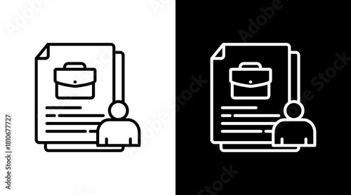 Outsourcing White Icon Set Design