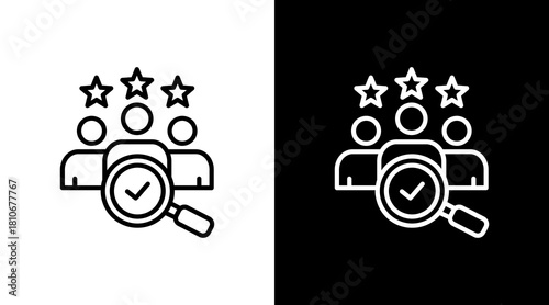 Recruitment White Icon Set Design