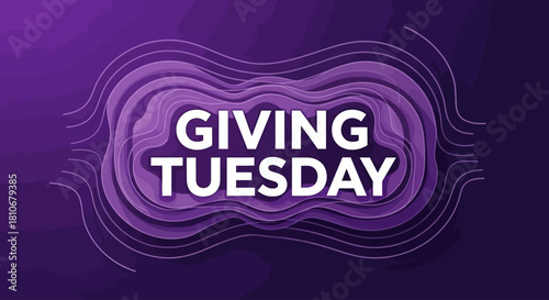 Magnetic Field Typography Giving Tuesday Vector — Abstract Scientific Gradient Design