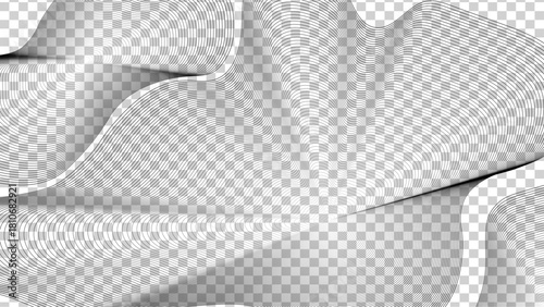 Seamless abstract geometric pattern vector background texture in black, white, and gray.
Abstract black and white vector pattern of smooth satin cloth texture with a folded fashion design backdrop.