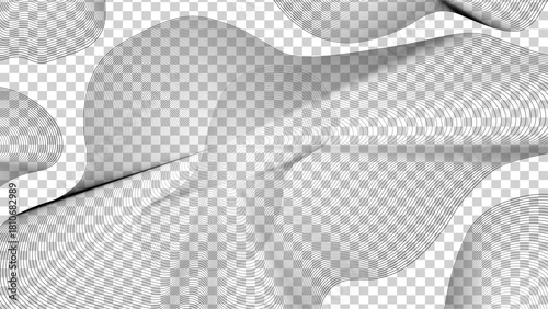 Seamless abstract geometric pattern vector background texture in black, white, and gray.
Abstract black and white vector pattern of smooth satin cloth texture with a folded fashion design backdrop.