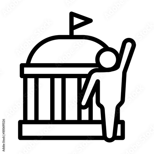 Civic Duty Vector Line Icon Design